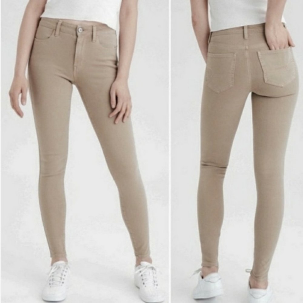 American Eagle Jegging Super Stretch Khaki Jeans